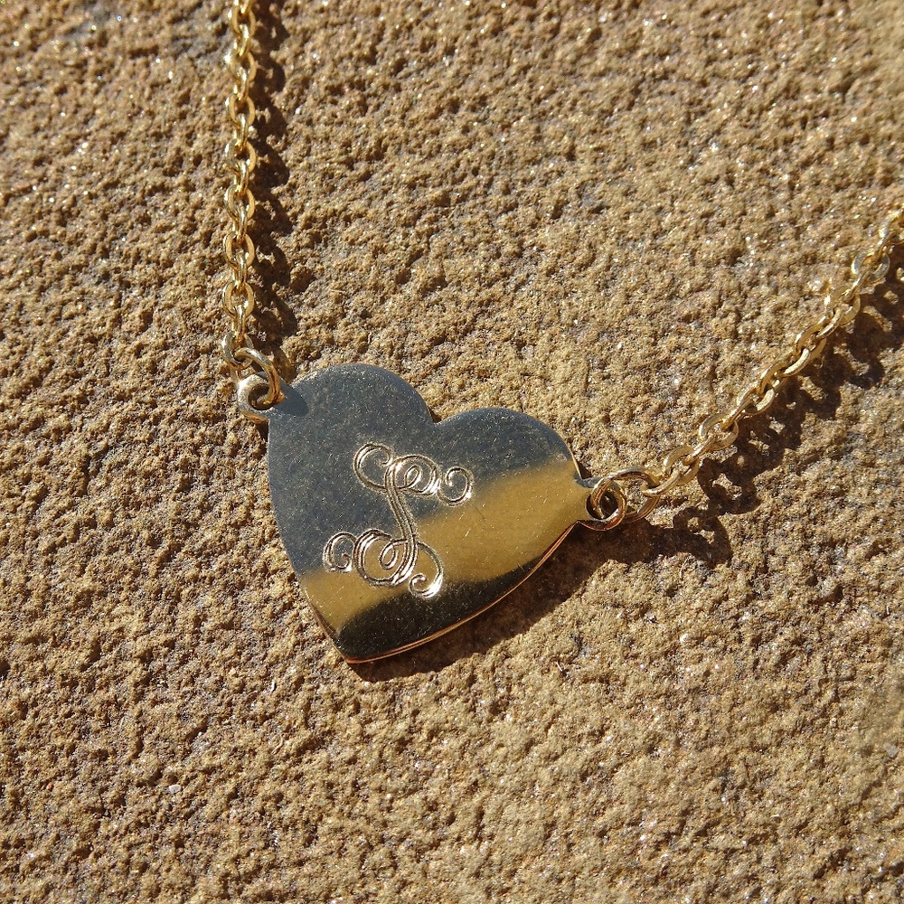 Y2k Cursive Calligraphy Script S Initial Gold Fil… - image 2